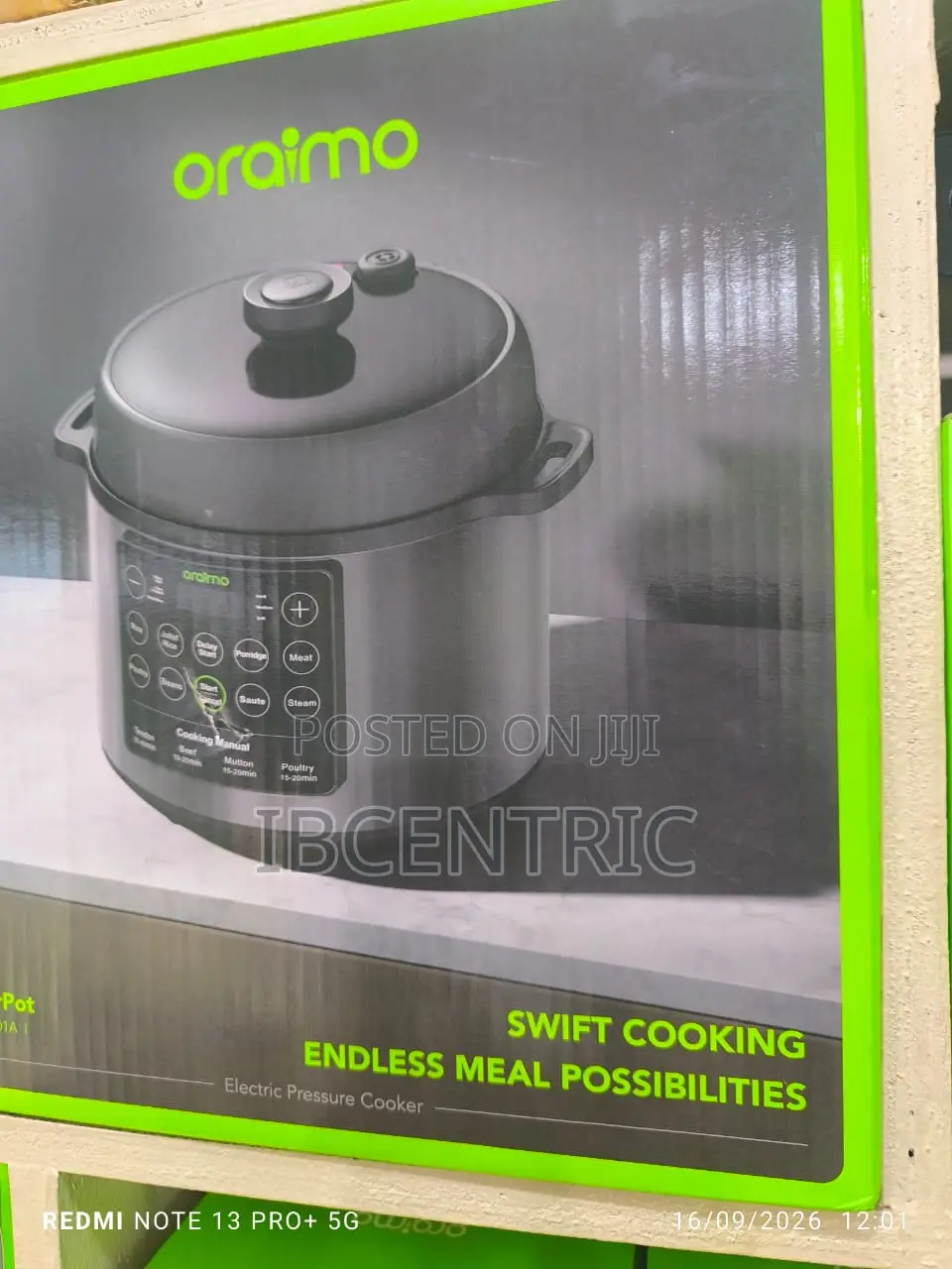 Oraimo TenderPot Electric Pressure Cooker
