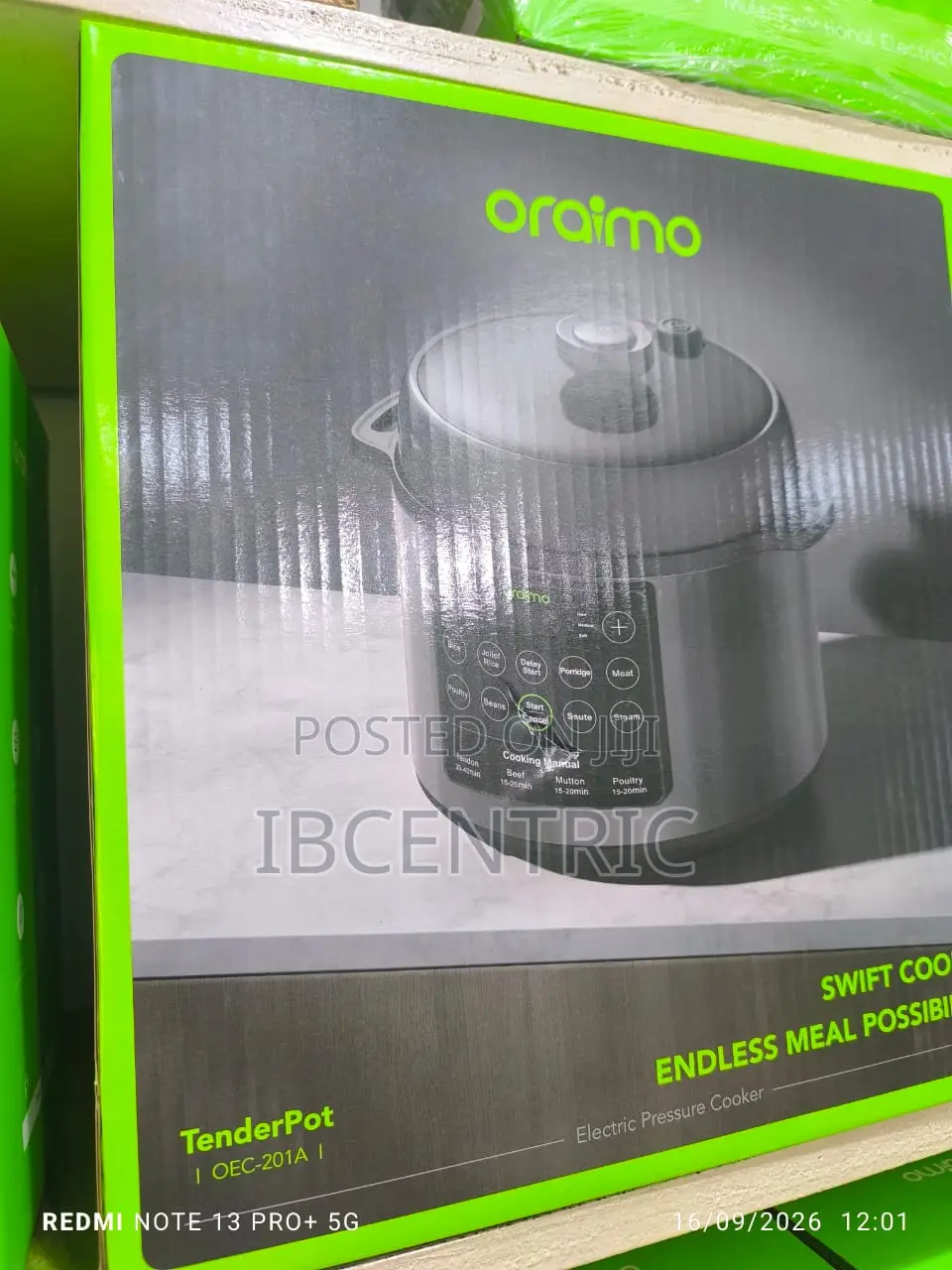 Oraimo TenderPot Electric Pressure Cooker