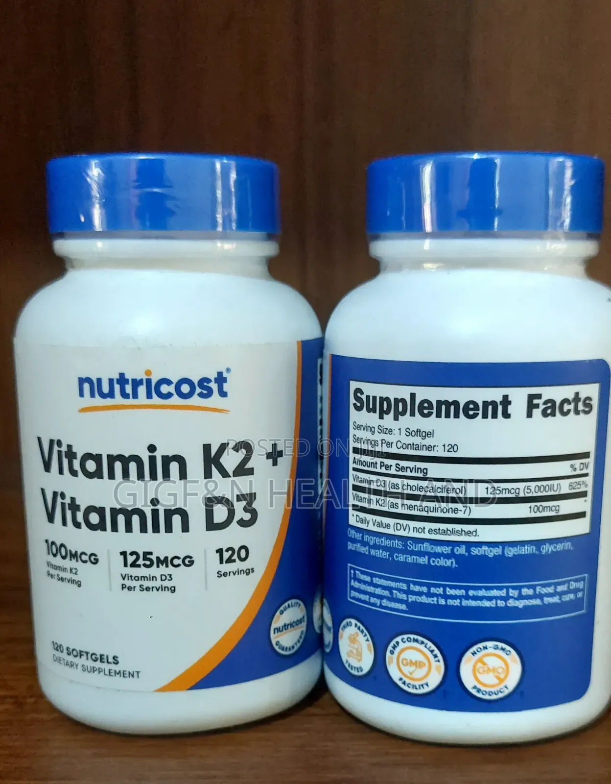 Nutricost Vitamin +D3 120 Softgel (2028 Expiry)