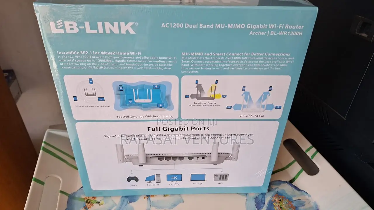 Lb-Link Ac1200 Dual Band Mu-Mimo Gigabit Wi-Fi Router Bl-Wr1300h
