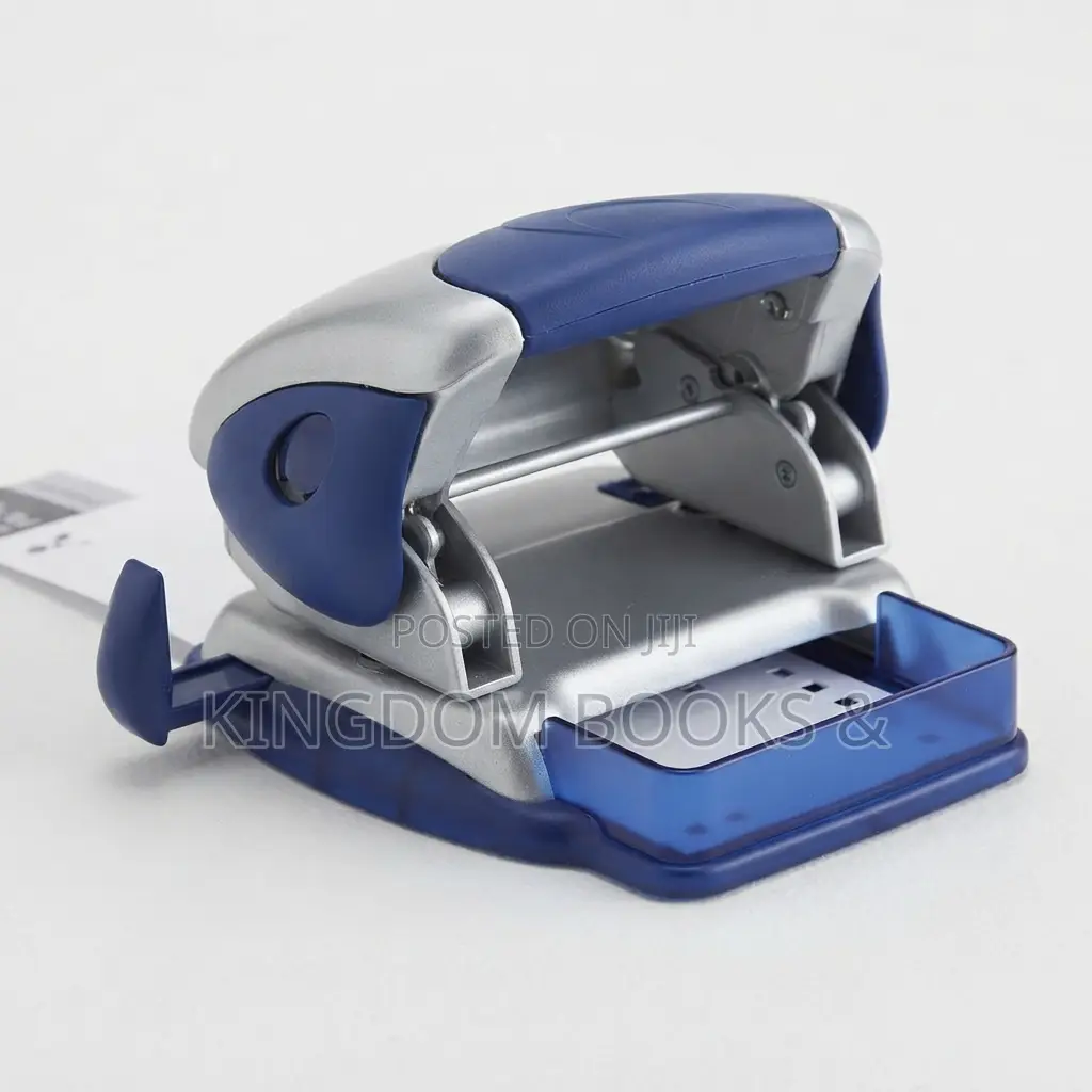 Rexel P225 Precision Heavy Duty Office Hole Punch - Silver/Blue