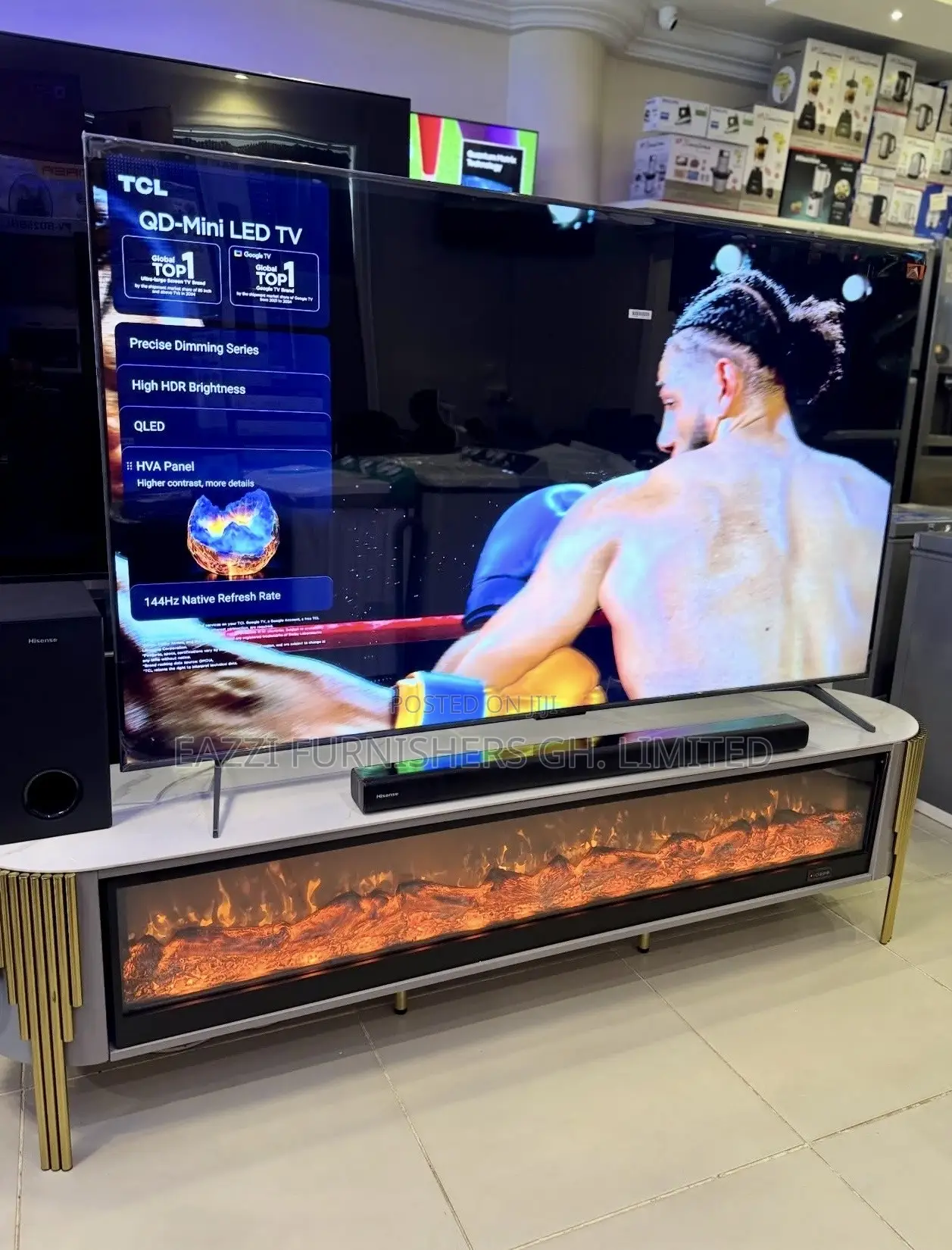 65c6k-Uk With Active at 144 Hz Gaming TV TCL 65 Inche High Spec Uk TV