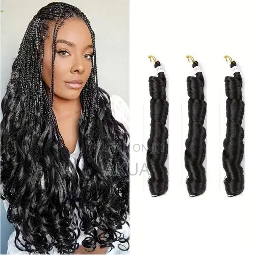 30 INCHES French Curl Non-Human Braiding Hair