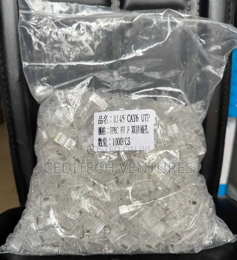 RJ 45 Pass Through Connectors (1000pcs)