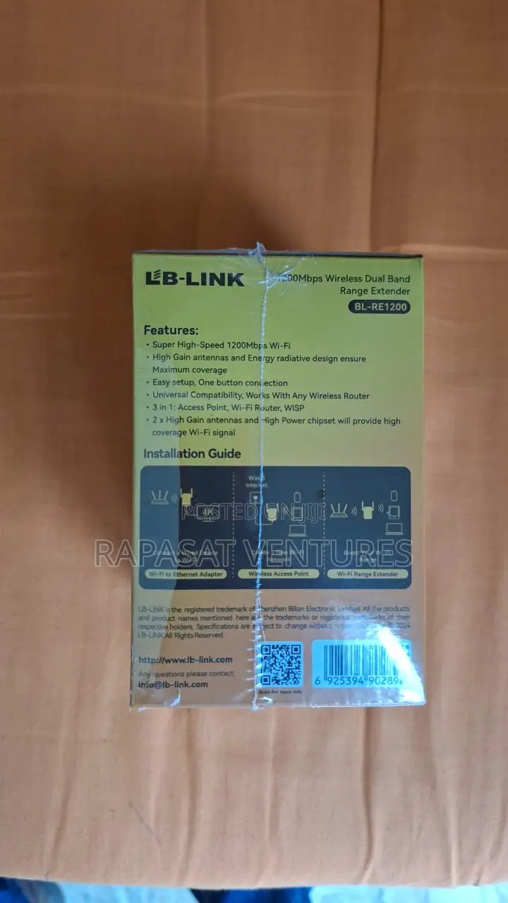 LB-LINK BL-RE1200 1200Mbps Wi-Fi 6 Range Extender