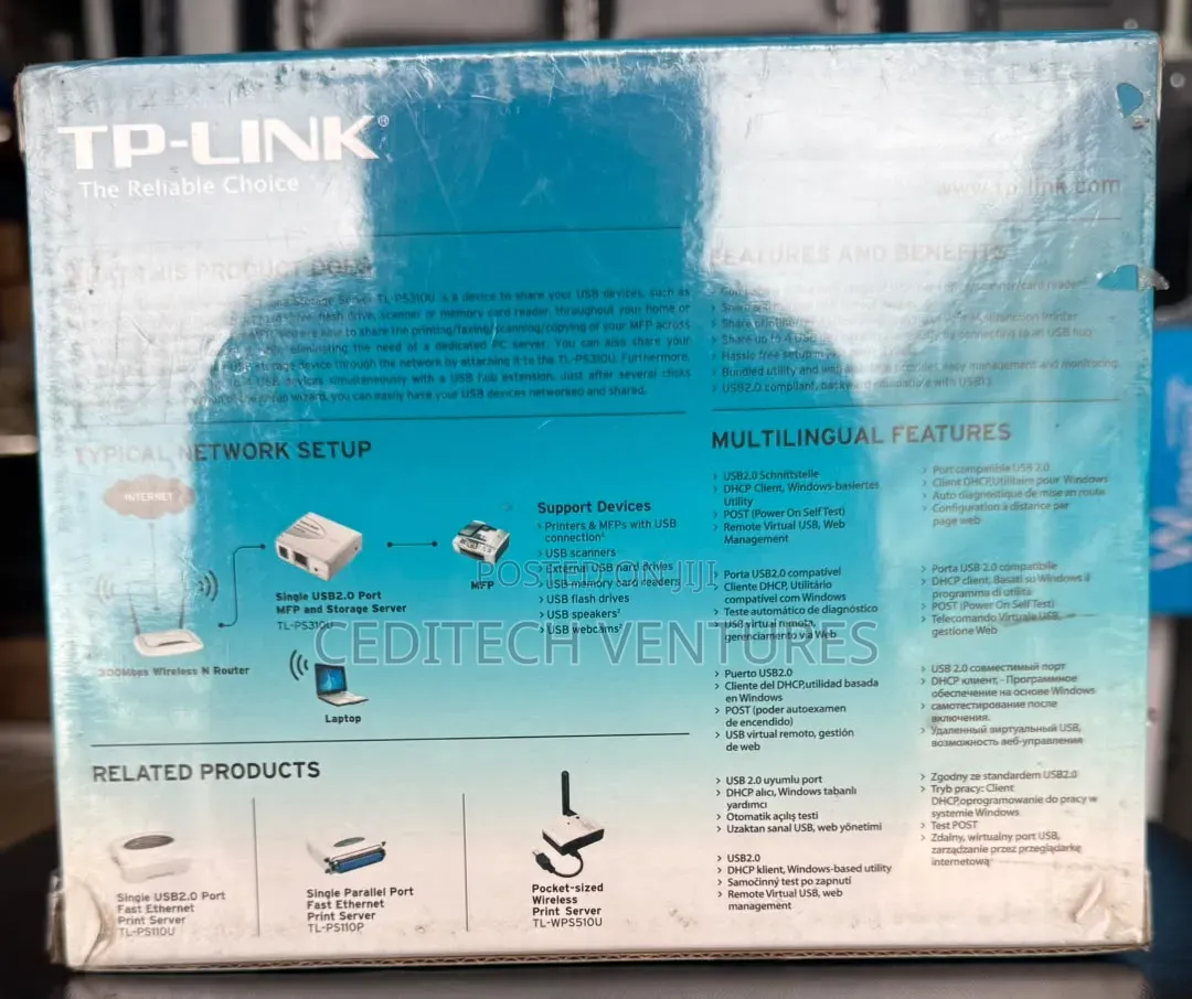 Pocket Sized Wireless Printer Server