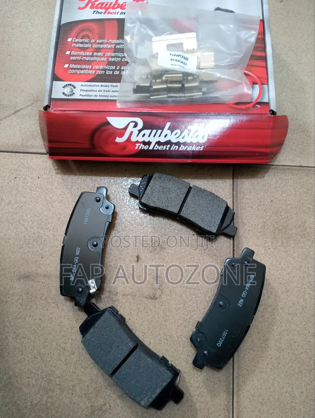10283. Original Raybestos Brake Pad Imported From Usa