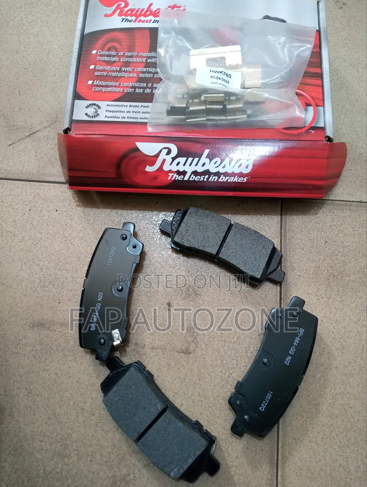 10283. Original Raybestos Brake Pad Imported From Usa