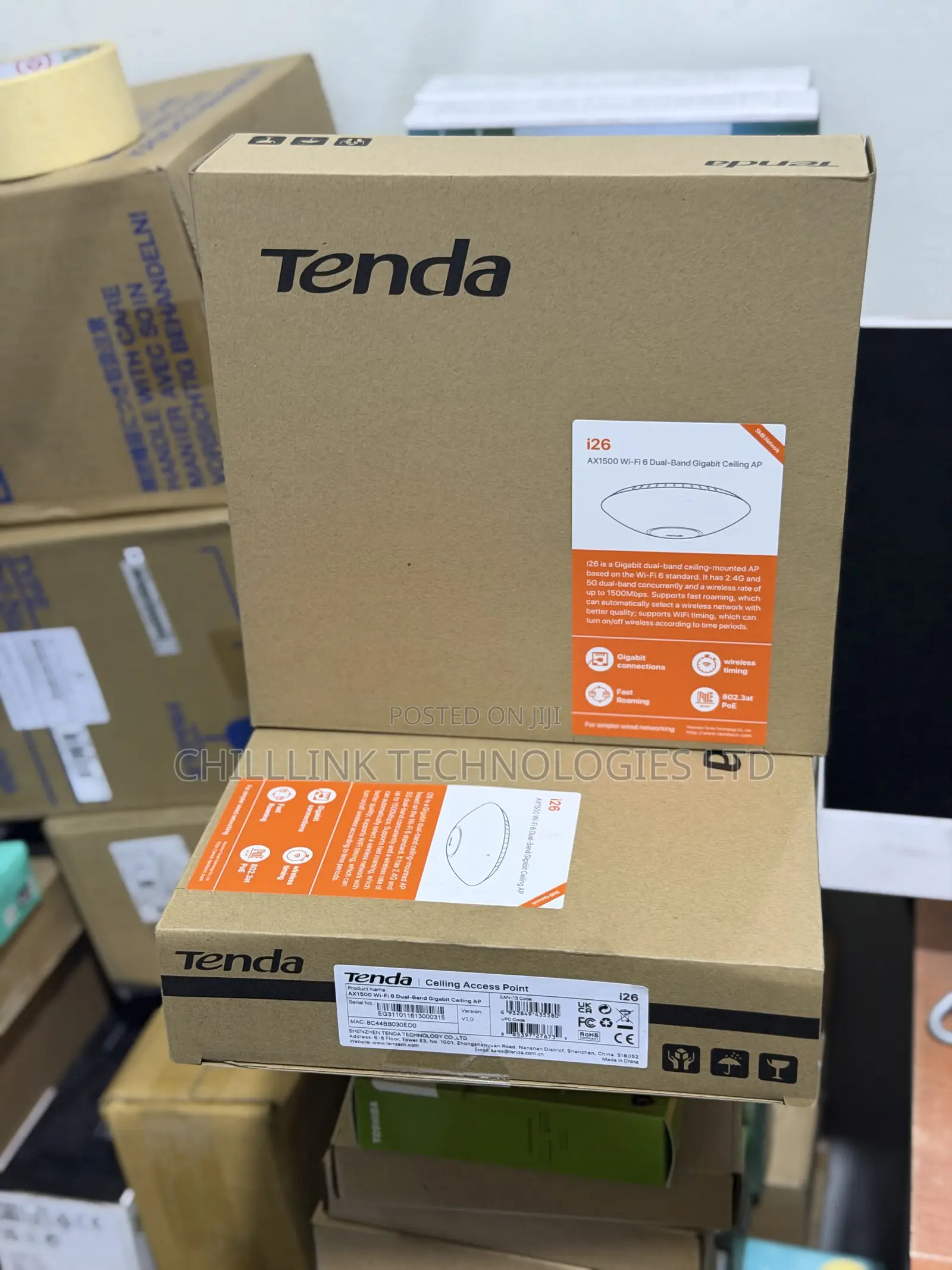 Tenda 126 Ax1500 Wi-Fi 6 Dual Band Gigabit Ceiling Access Point