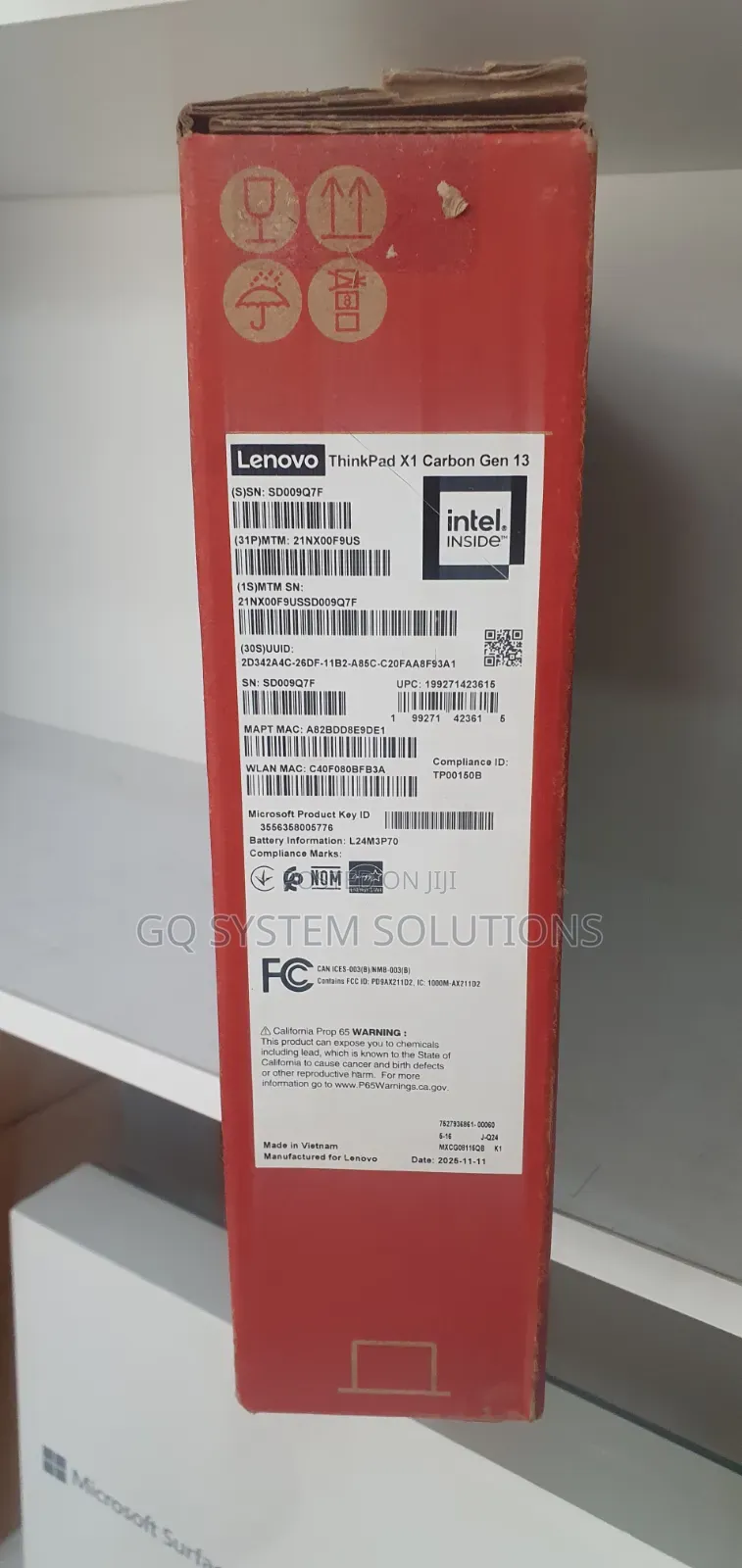 New Laptop Lenovo ThinkPad X1 Carbon 32GB Intel Core Ultra 7 SSD 1T