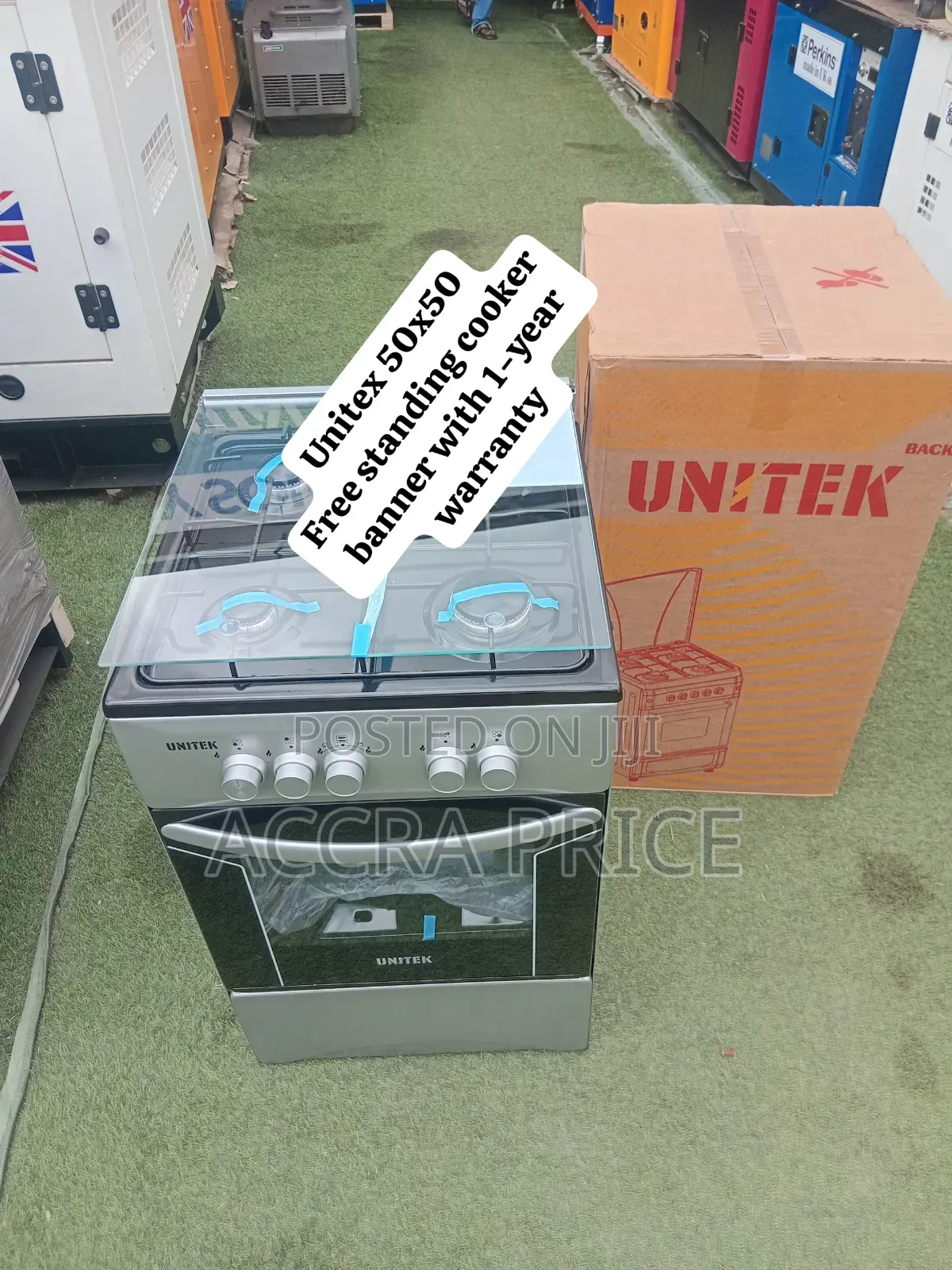 Unitek 50x50 Premium 4-Burner Gas Cooker With Oven Hotplate