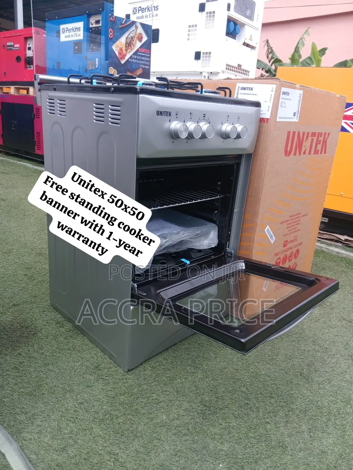 Super Quality Unitek 50x50 4-Burner Gas Stove With Oven Hotplate