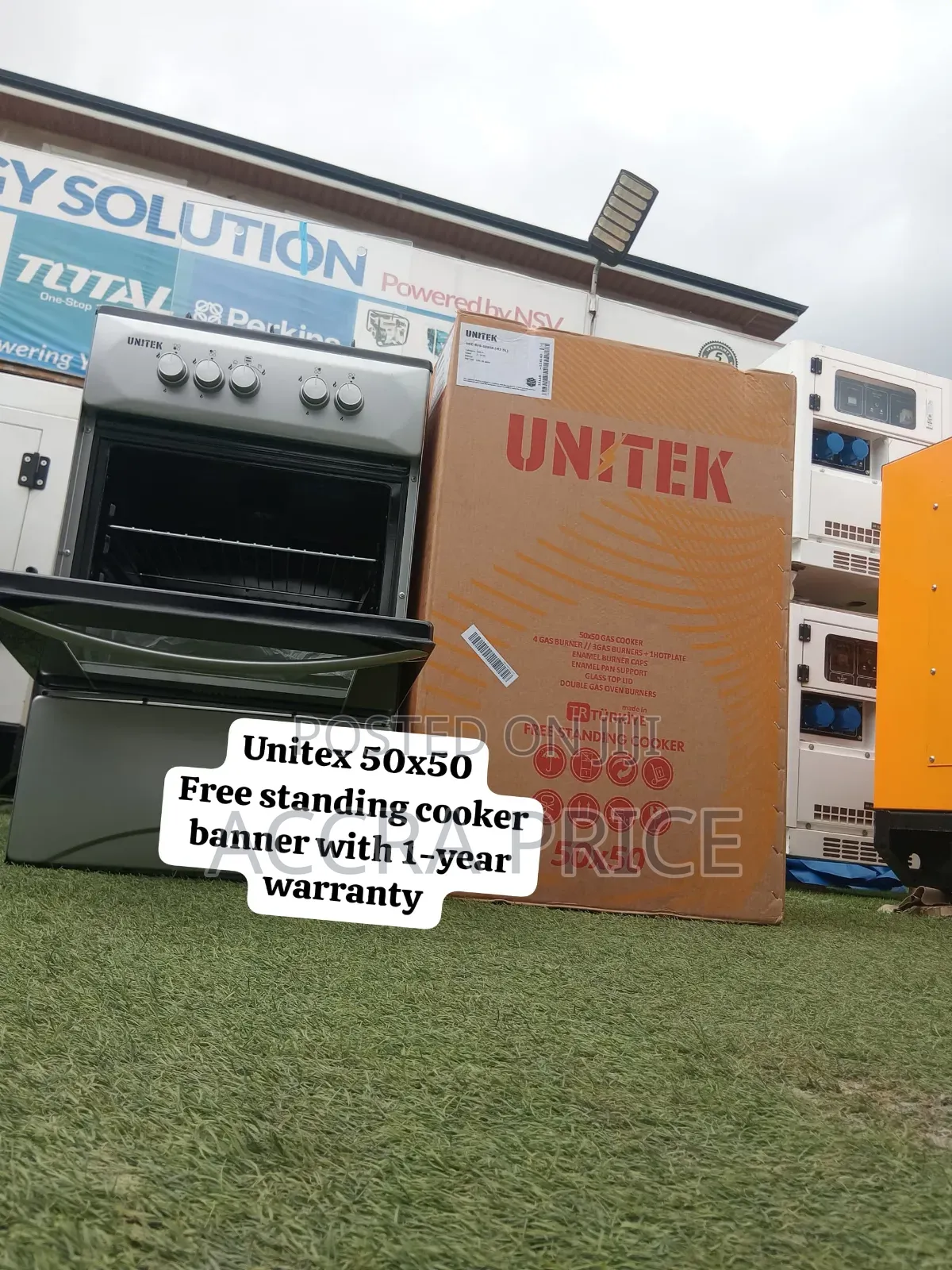 Super Quality Unitek 50x50 4-Burner Gas Stove With Oven Hotplate