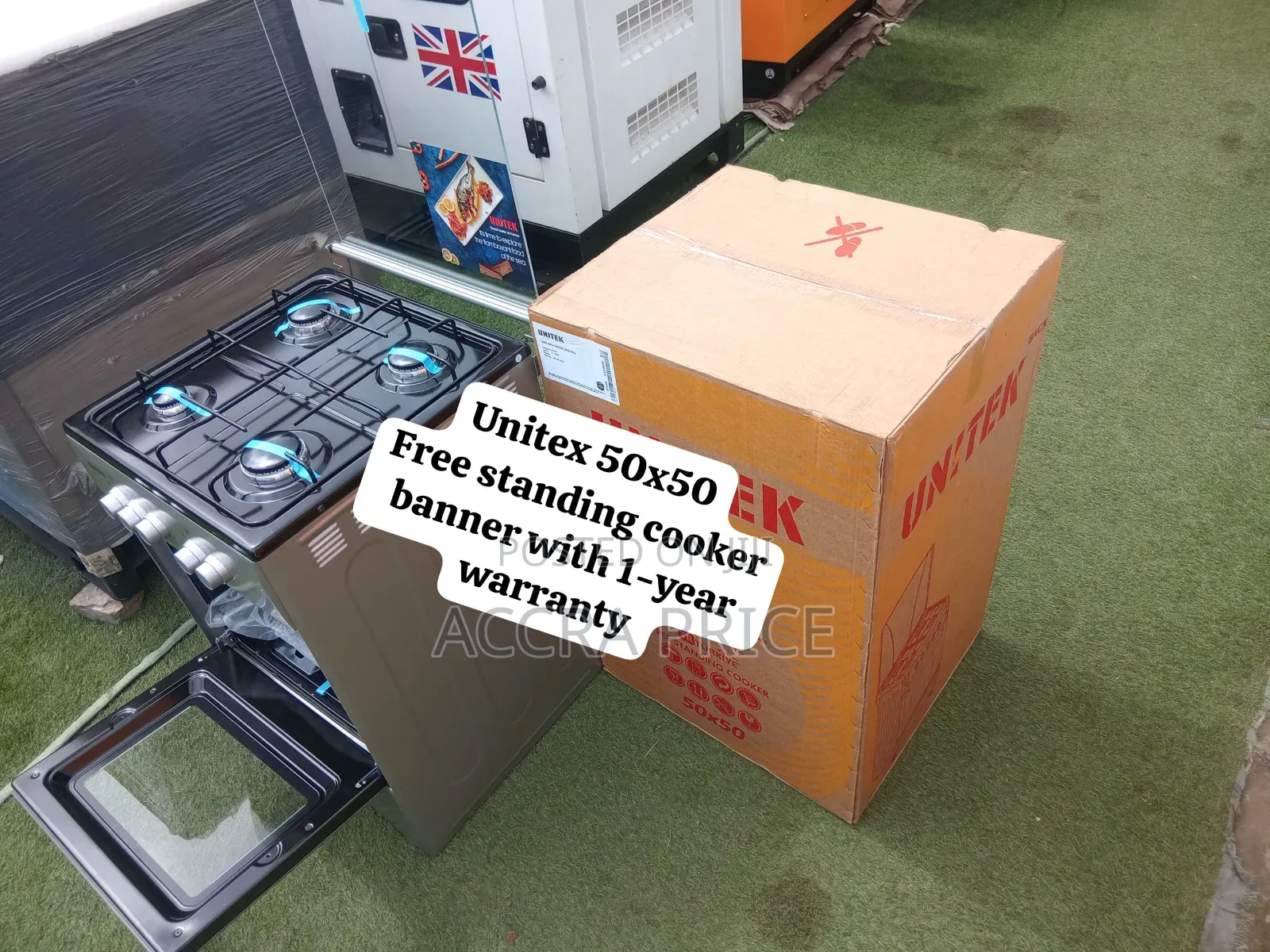 Unitek 50x50 4-Gas Burner Cooker With Large Oven – Quality Kitchen
