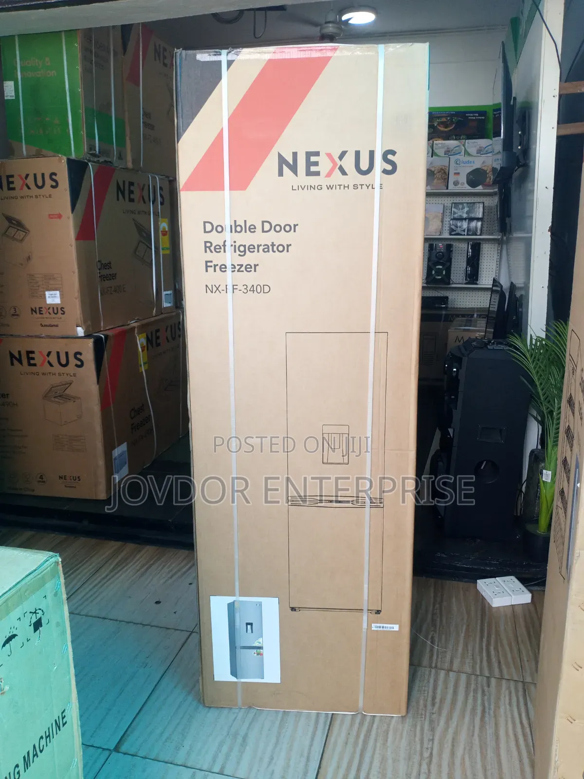 Nexus Double Door Dispenser Fridge (309ltrs)