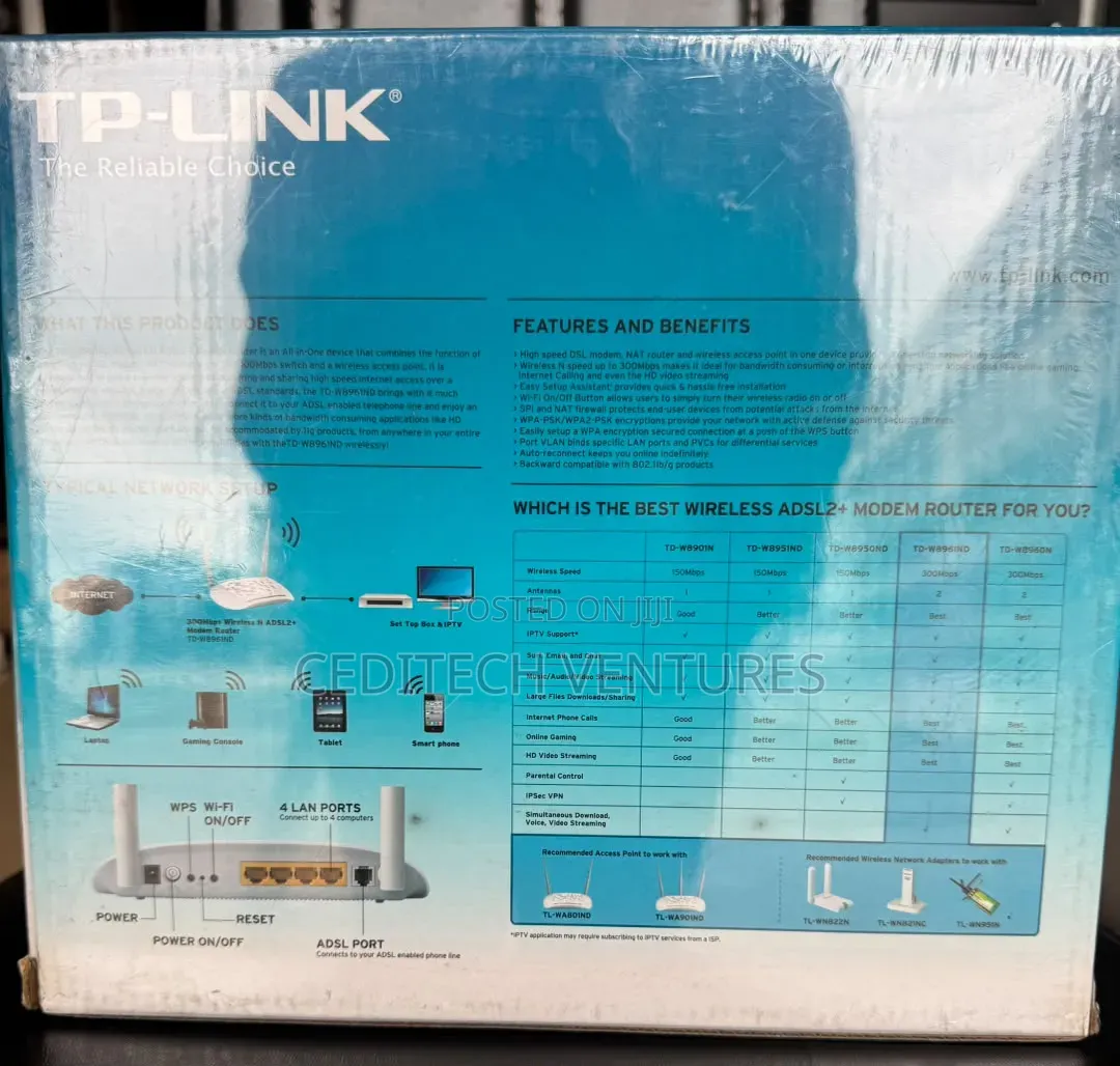 Wireless N ADSL2+ Modem Router 300mbps