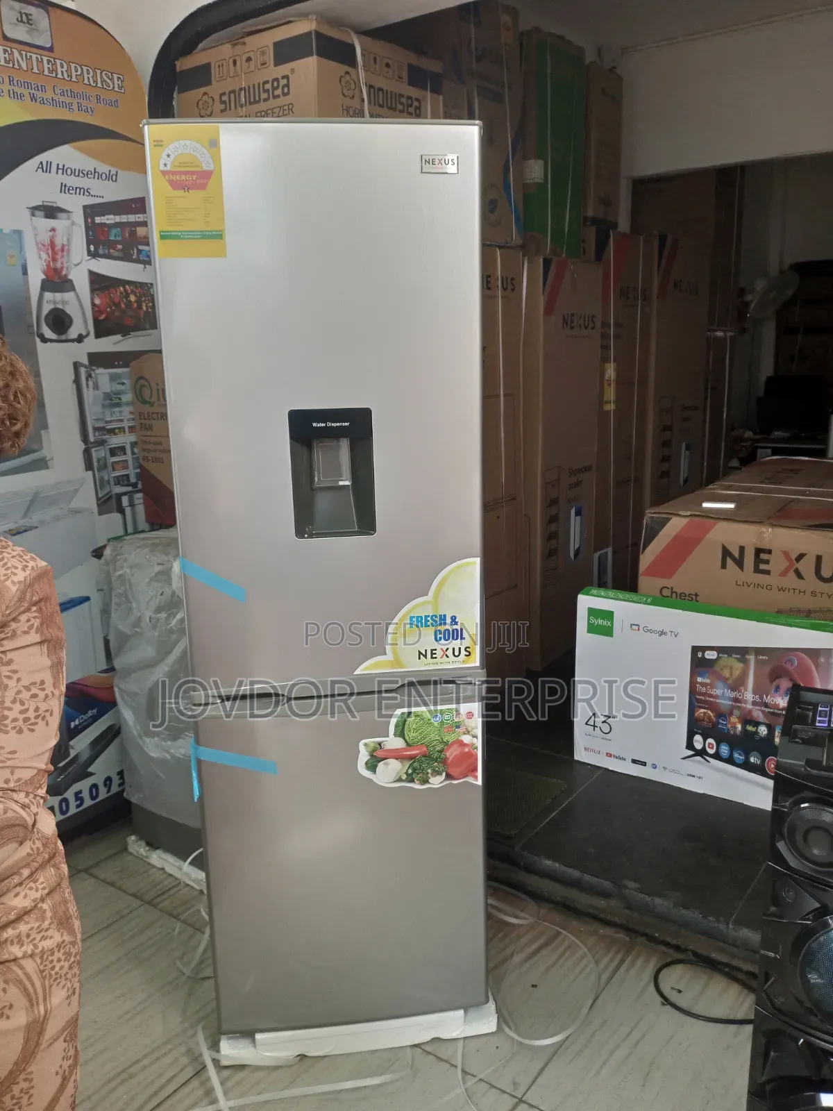 Nexus Double Door Dispenser Fridge (309ltrs)