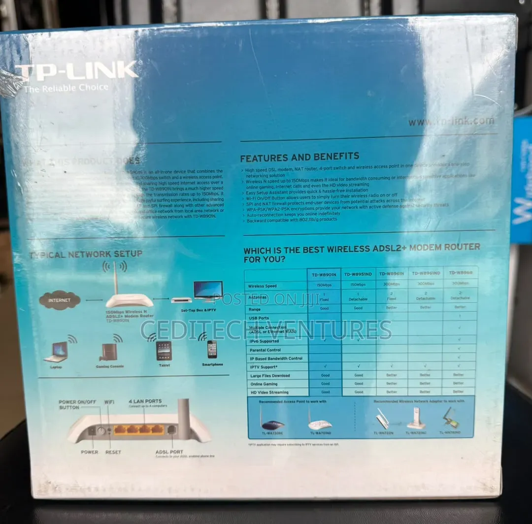 Wireless N ADSL2+ Modem Router 150mbps