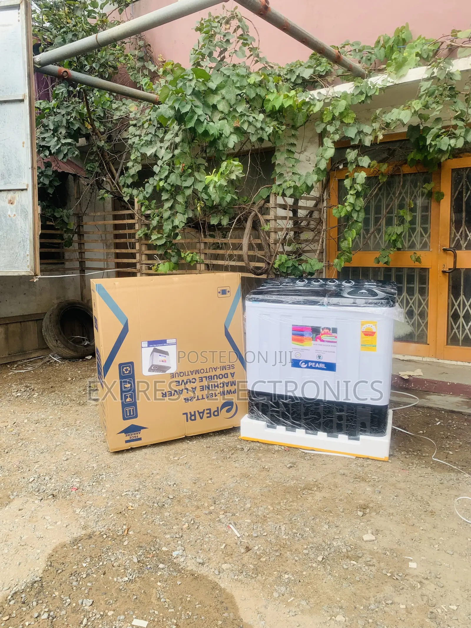Available at Store Pearl 18kg Semi-Automatic Twin Tub Washing Machine