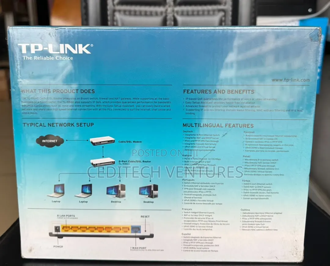 TP Link 8 Port Cable/DSL Router