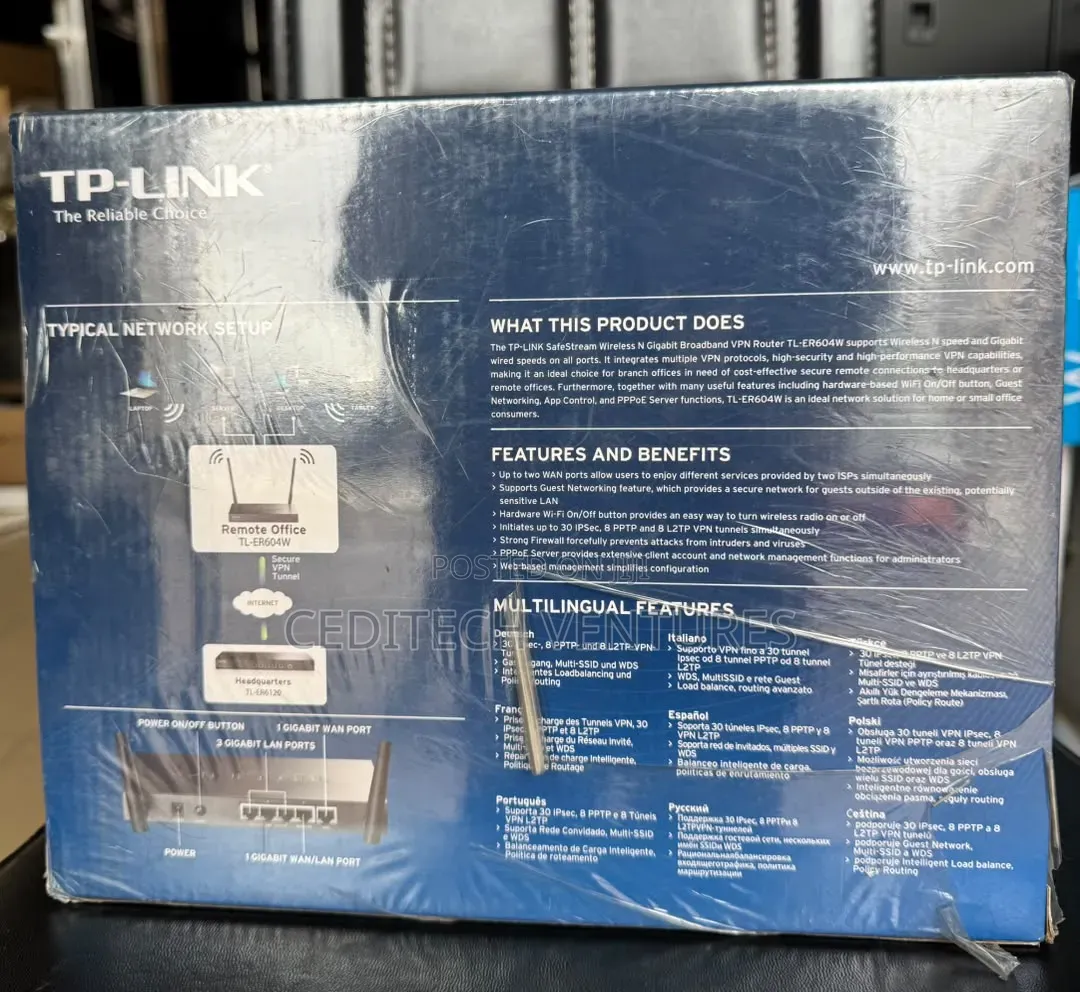 SafeStream Wireless N Gigabit Broadband VPN Router