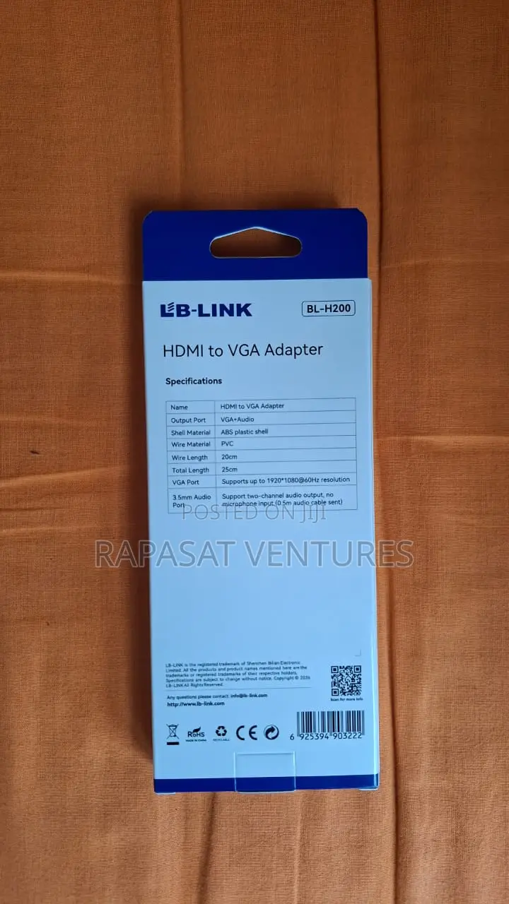 Lb-Link Hdmi Male to Vga Female With Audio Adapter Bl-H200