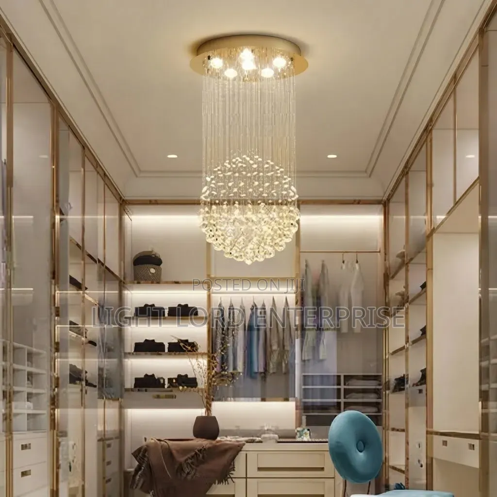 Single Ball Water Dropping Chandelier