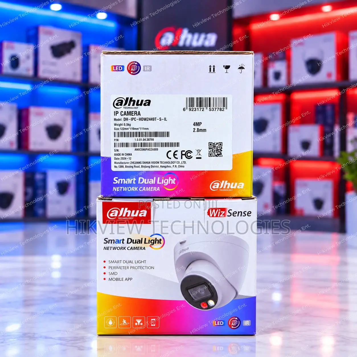 DAHUA IPC-HDW2449T-S-IL4MP Smart Dual Light Fixed-Focal Eyeball WizS.