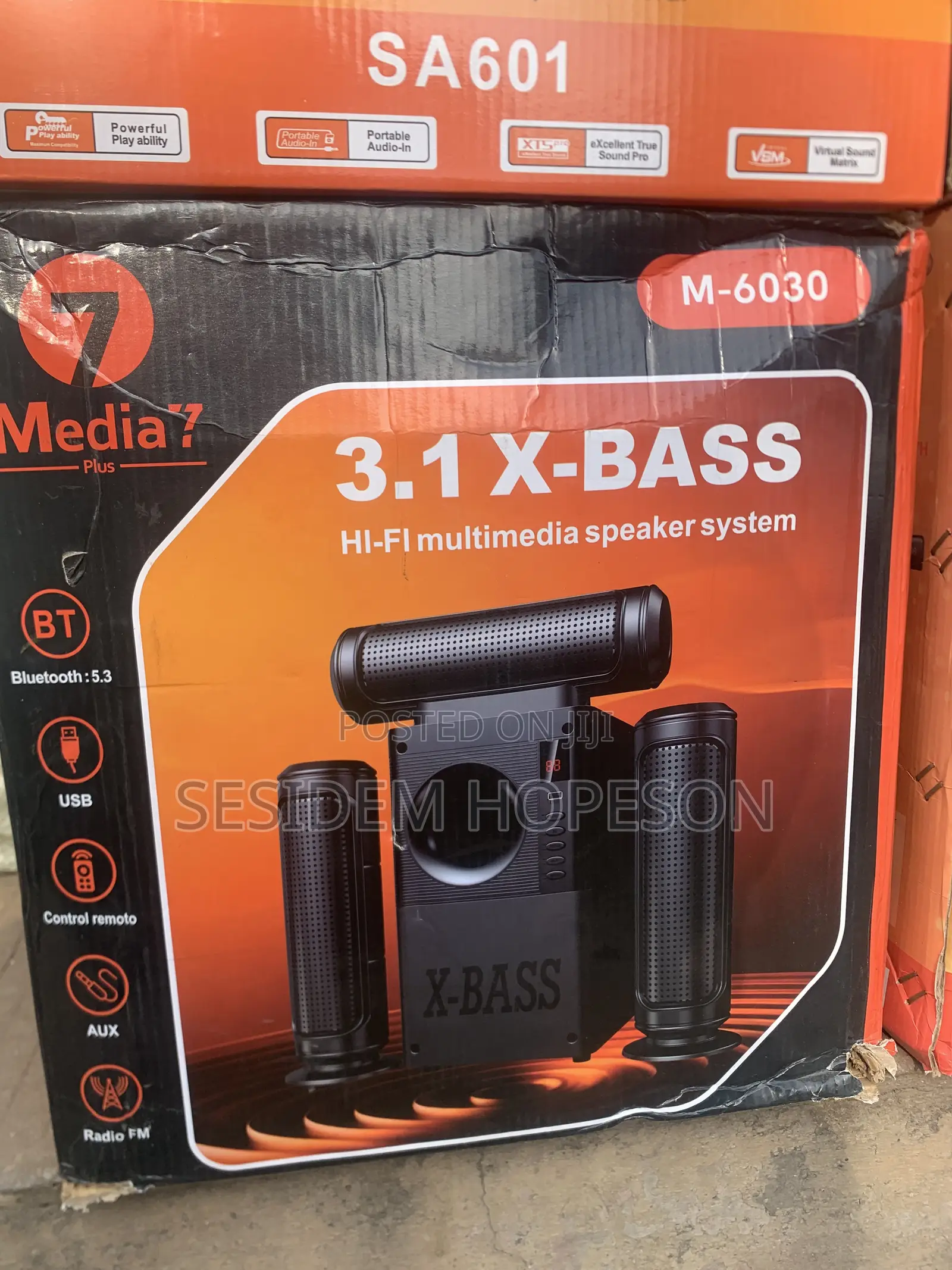 Media 7 Plus M-6030 3.1 X-Bass Hi-Fi Multimedia Speaker System