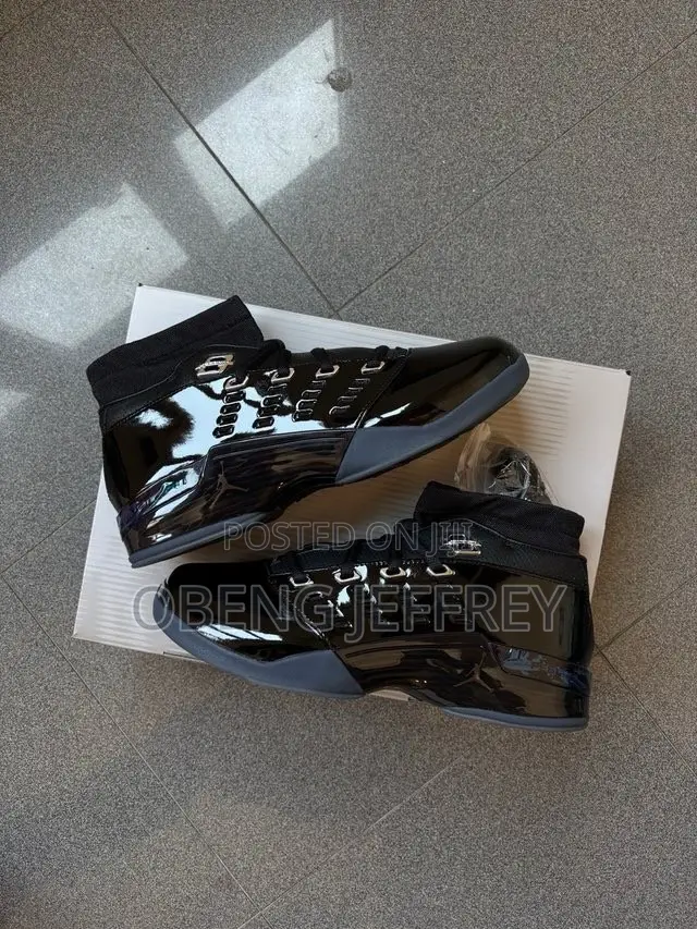 Original Air Jordan 17 Low SP Patent Leather Black