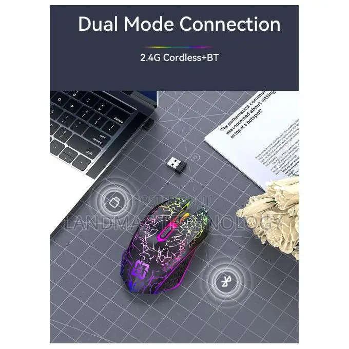 Wireless and Bluetooth Dual-Mode Rechargeable Gaming Mouse