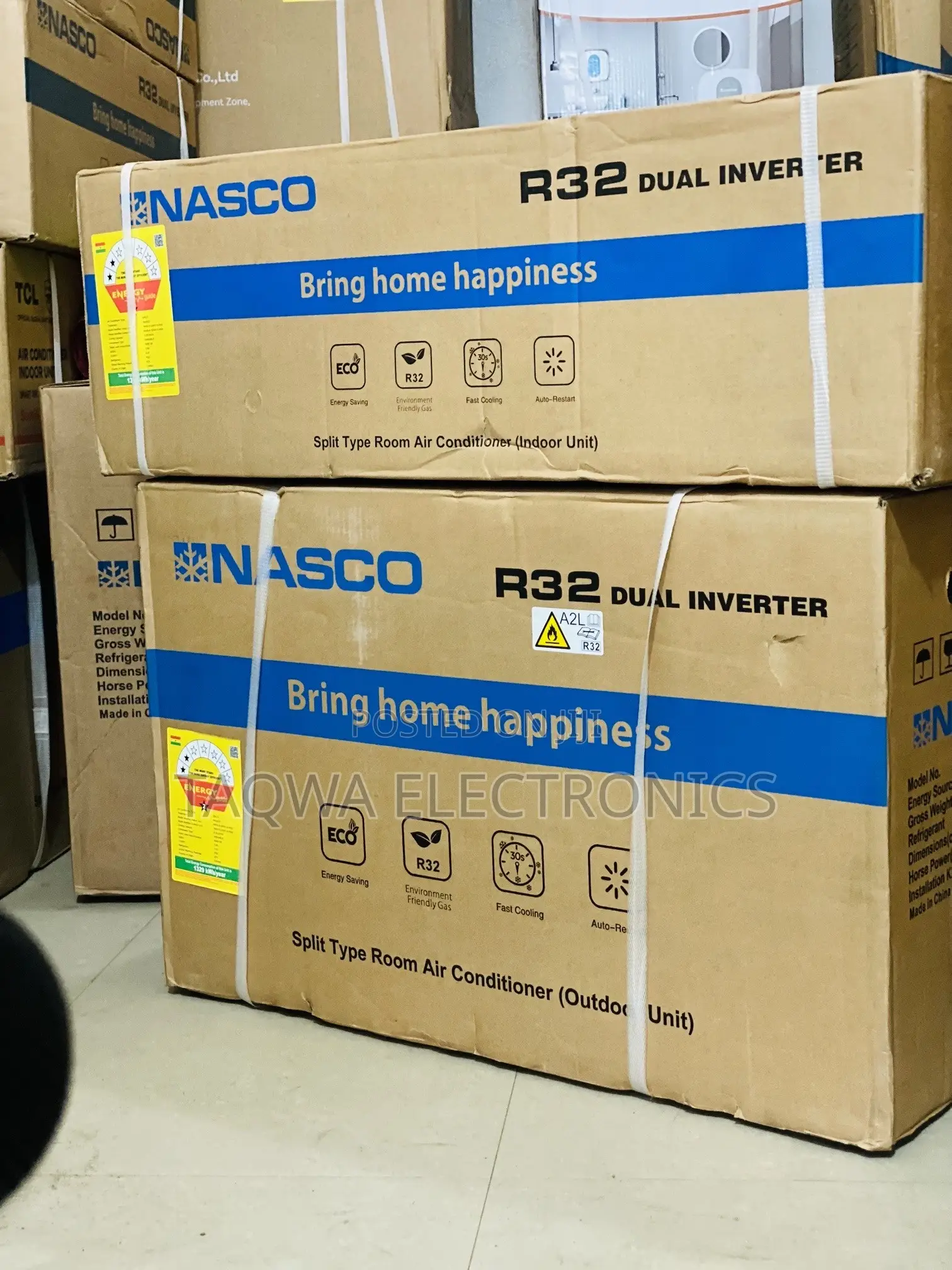Cost Saving Nasco 1.5hp Dual Inverter Air Conditioner