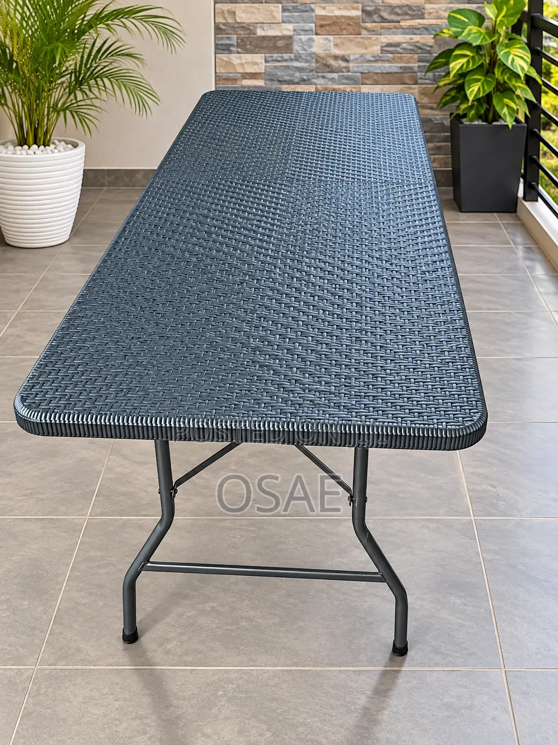 Foldable Rectangle Table ( 8setters Events) Black