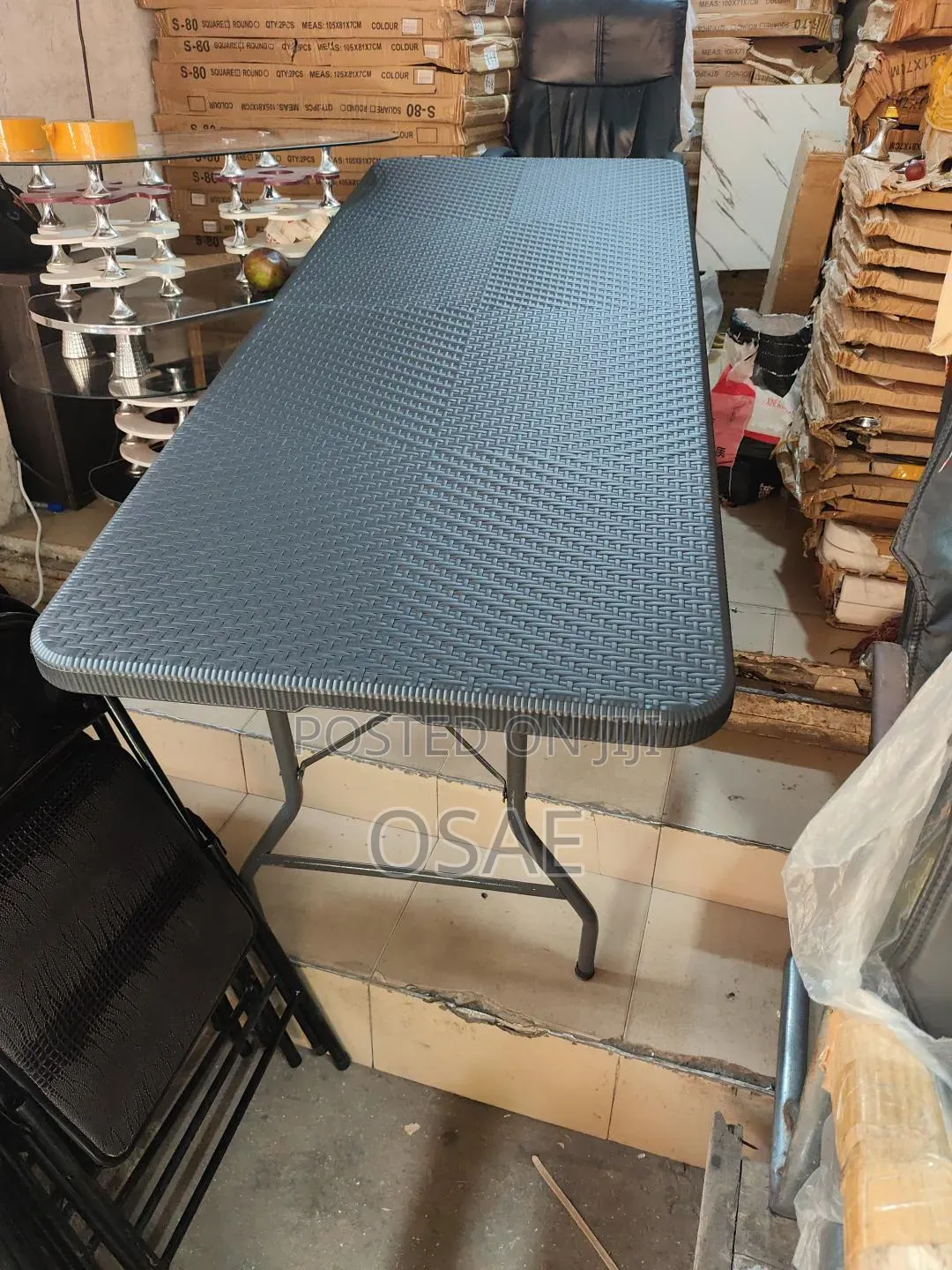 Foldable Rectangle Table ( 8setters Events) Black