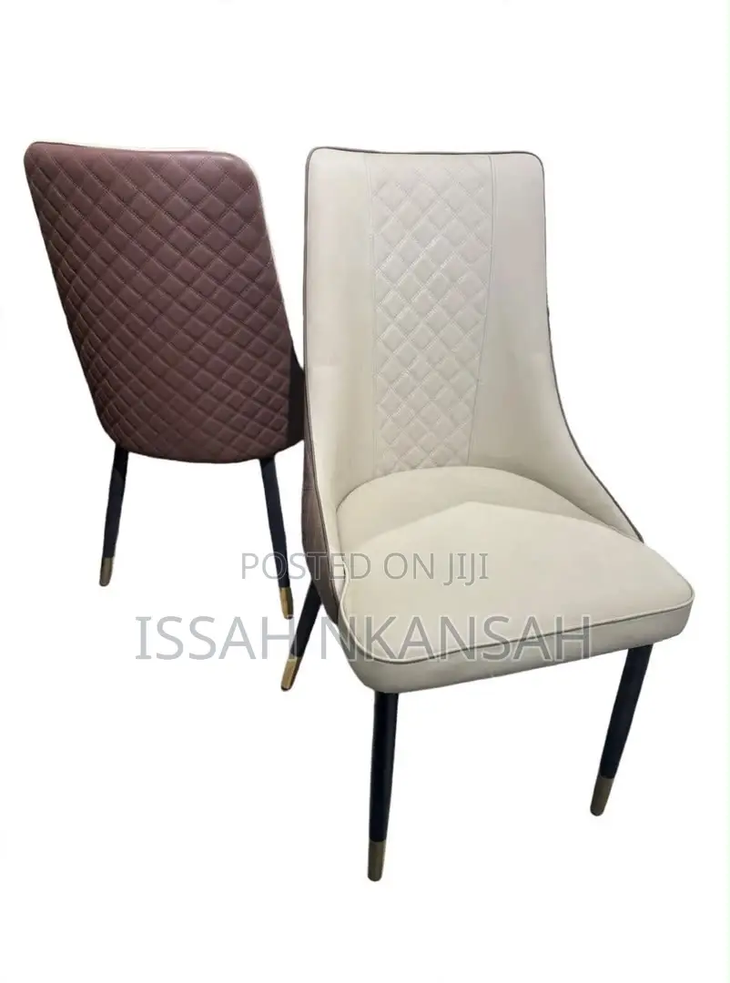 Beige + Brown Quilted Chair