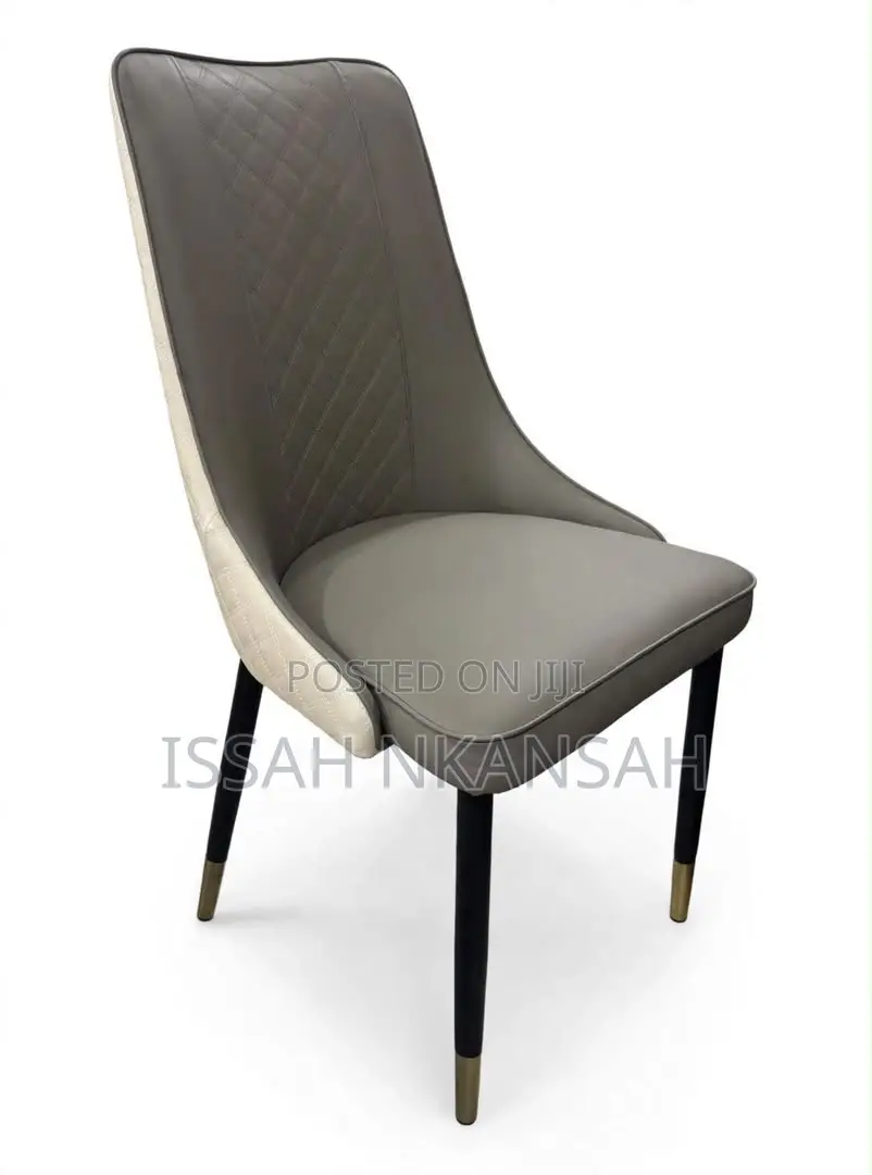 Beige + Brown Quilted Chair