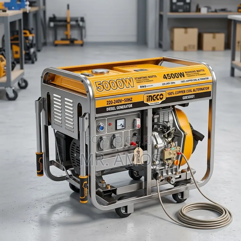 5kva Diesel Generator With Recoil + Electric Start System - Gde50001