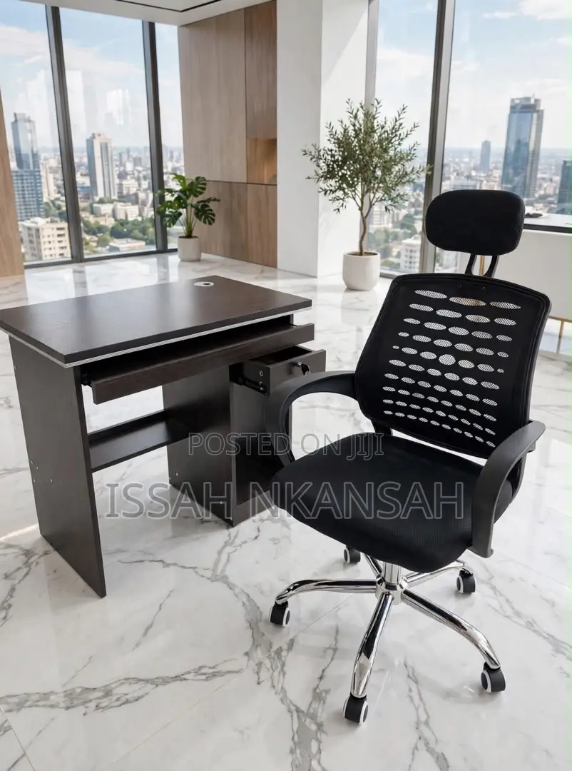 Small Size Desk + Mesh Office Chair