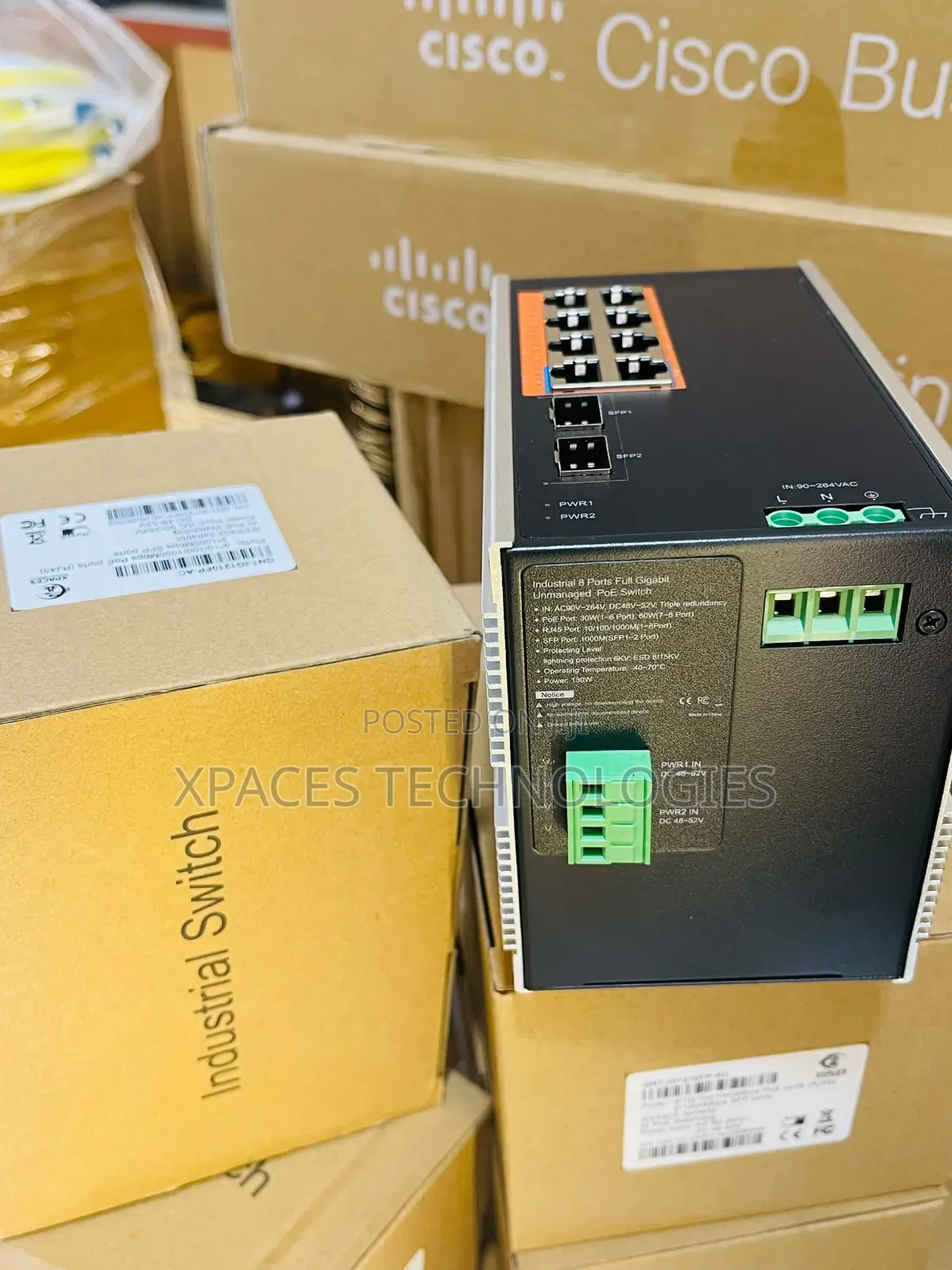 Xpaces 8+2SFP Port Gigabit PoE Industrial Switch Unmanage 130W