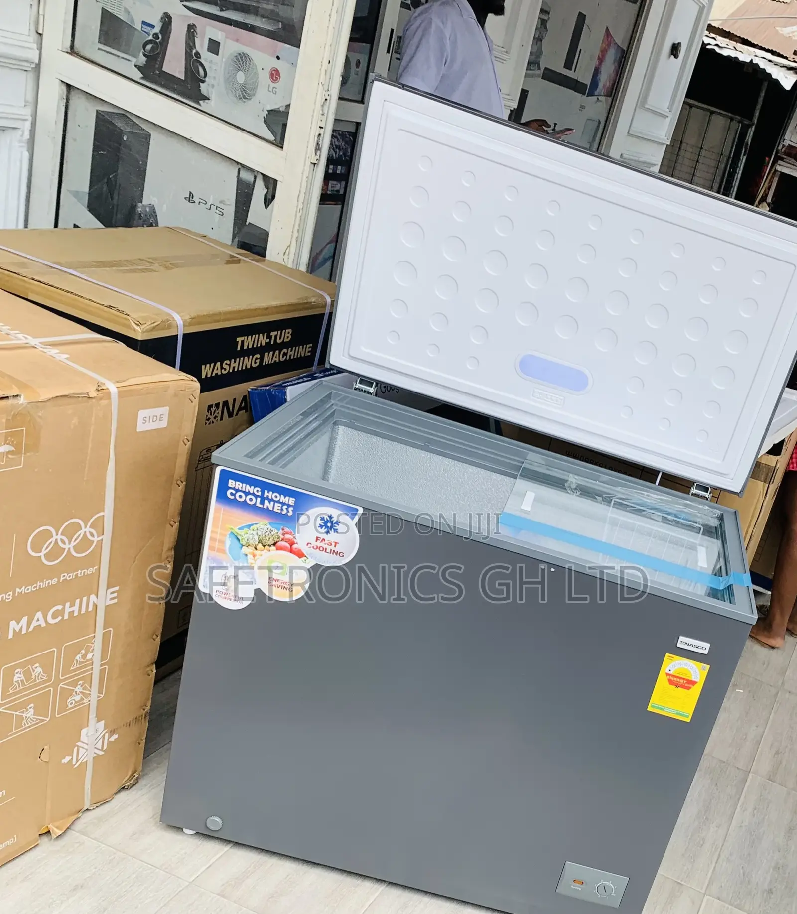 Long Quality (200Liters) Nasco Nas-250fl Grey Singledoor Freezer
