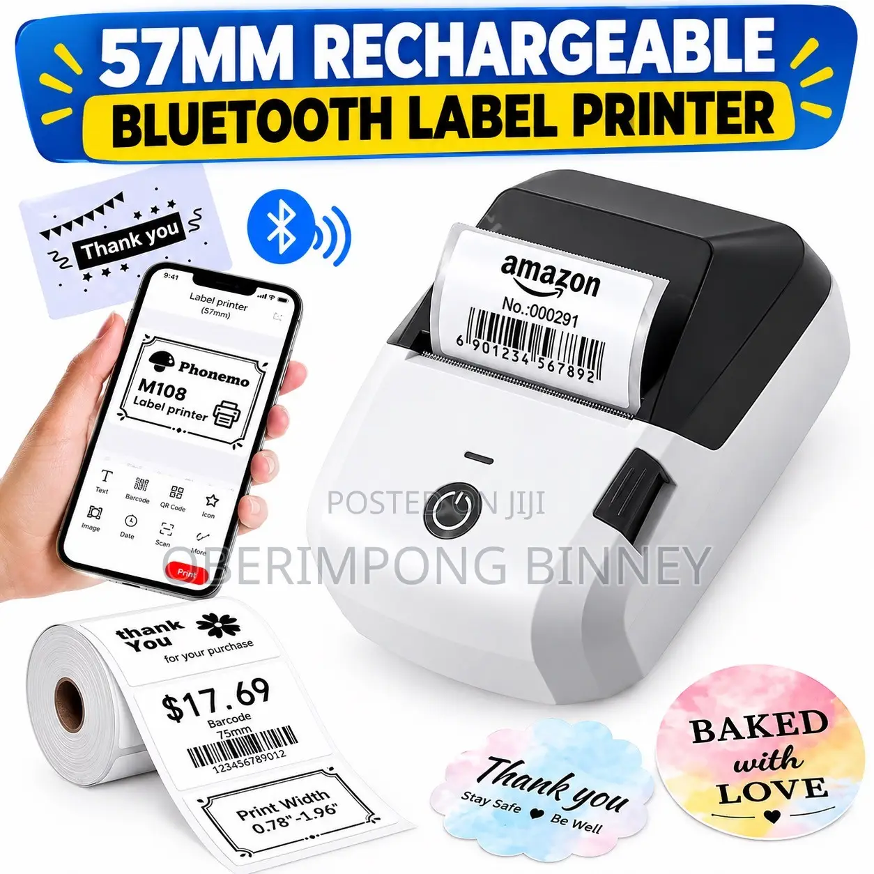 3 Inches Bluetooth and USB Label Printer