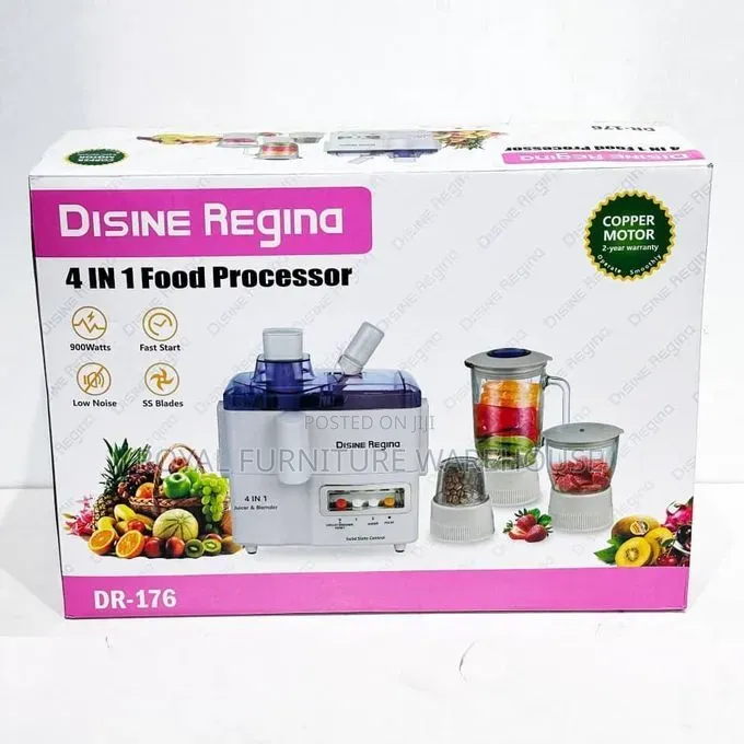 Disine Regina 4-in-1 Food Processor and Juicer