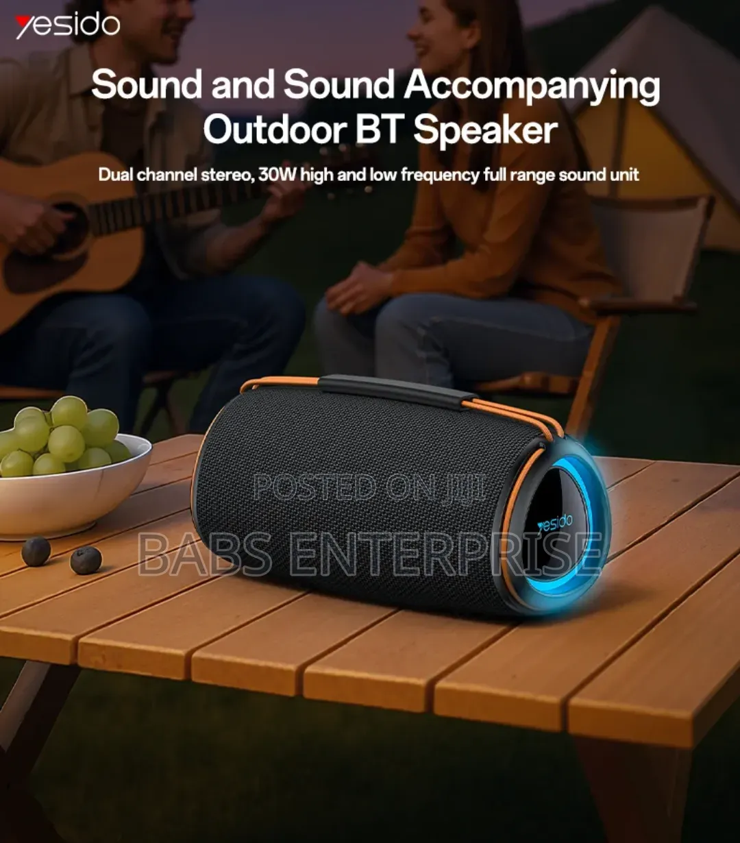Yesido YSW38 30W Wireless RGB Bluetooth Speaker