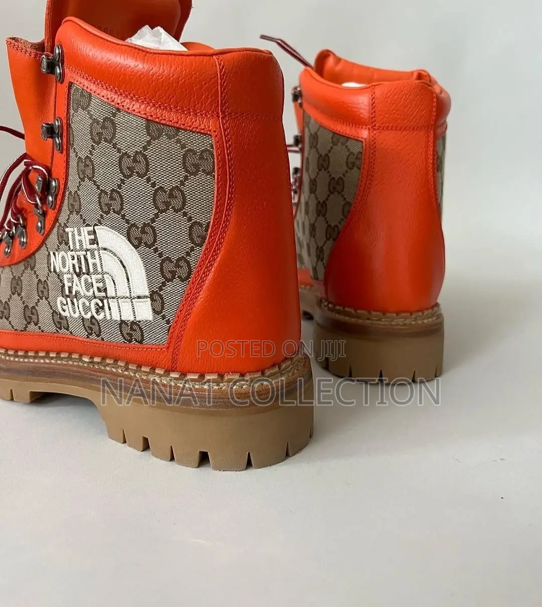 The North Face X Gucci Hiking Boots “Black/Orange Color