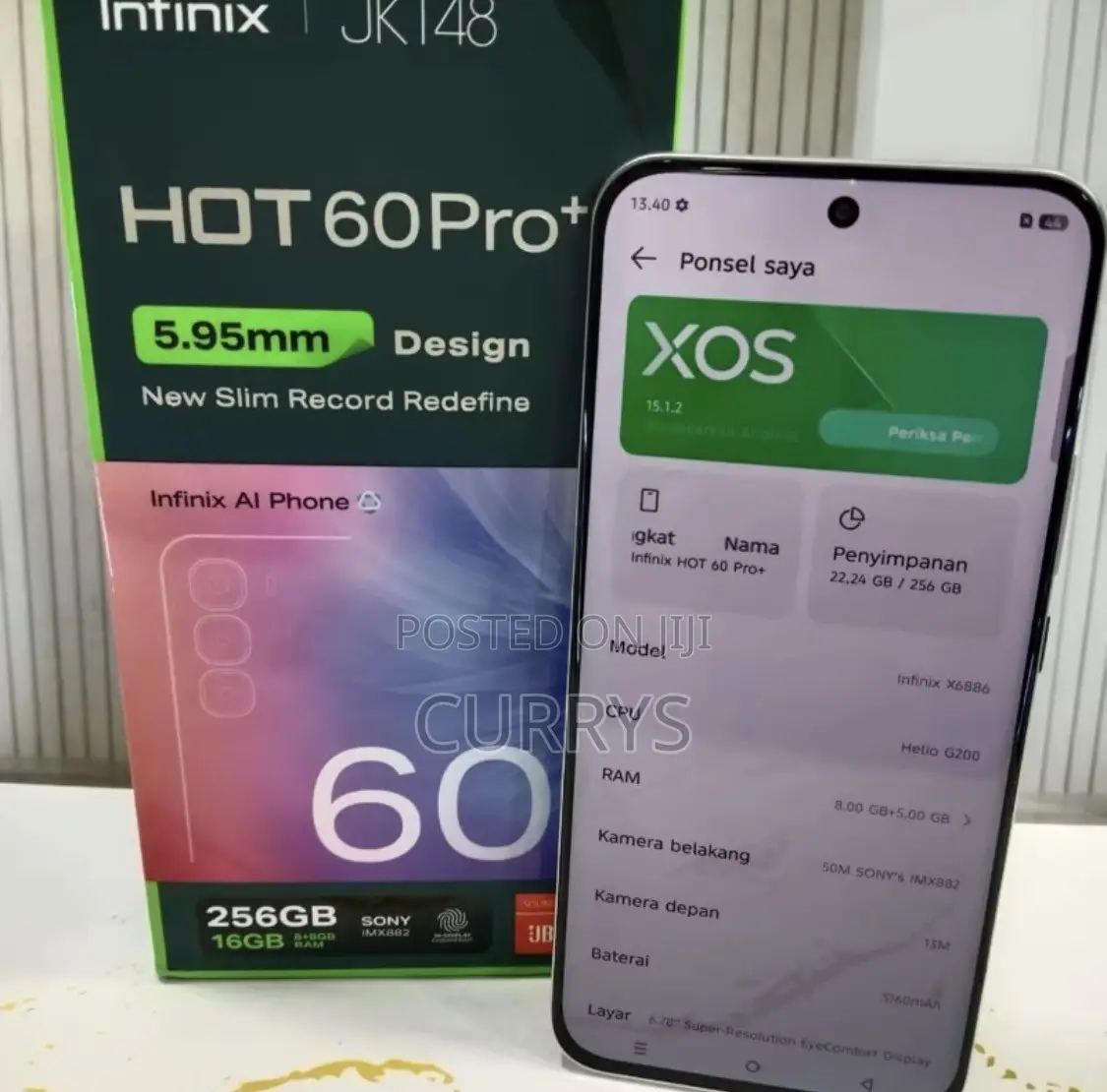New Infinix Hot 60 Pro+ 256 GB Silver