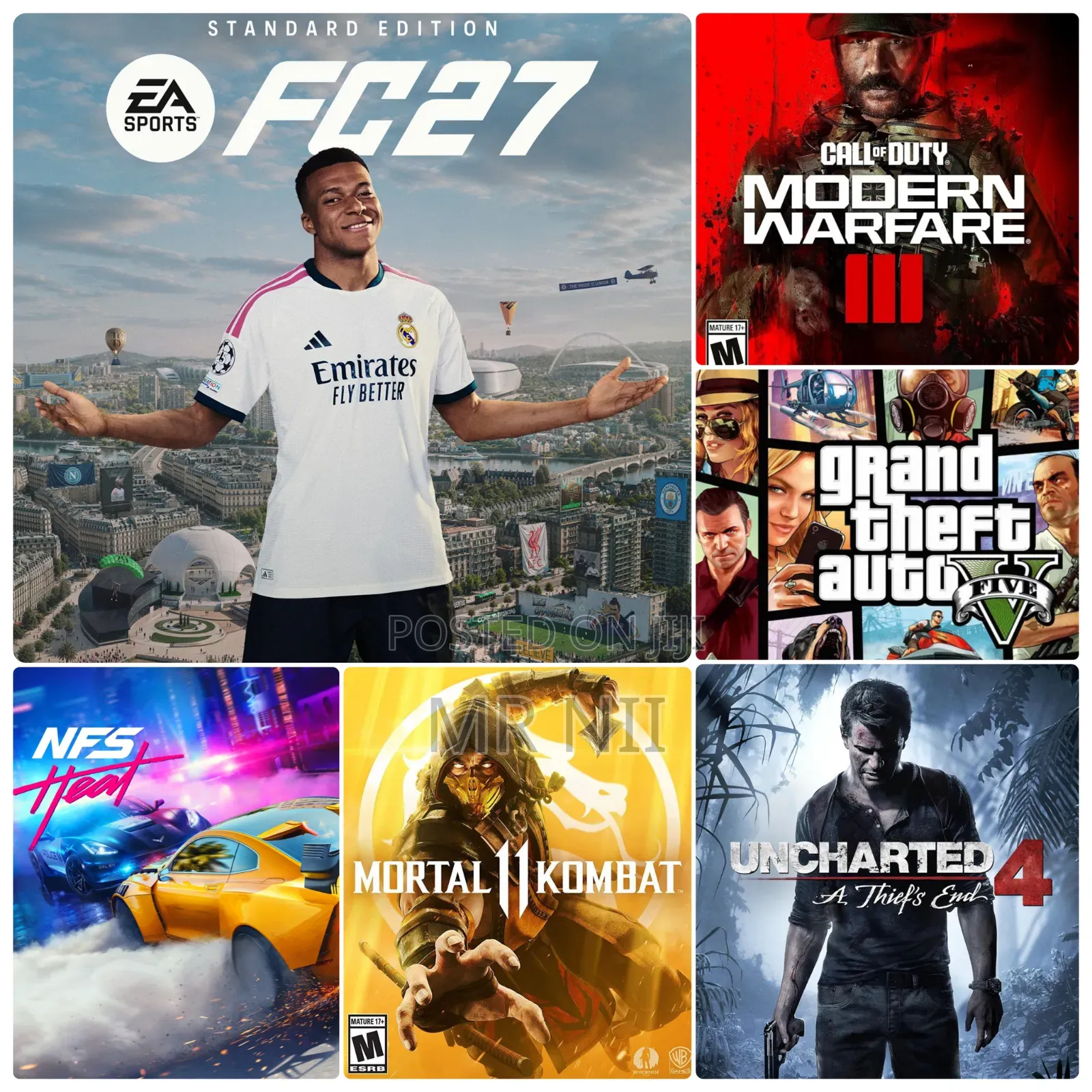 (NOT CD) Ps4 Ps5 Offline Game Bundle Including Fc 27 (Games in Pic)