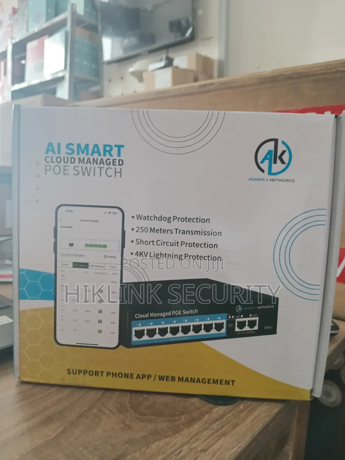 Ak 8 Port Cloud Managed Poe Switch