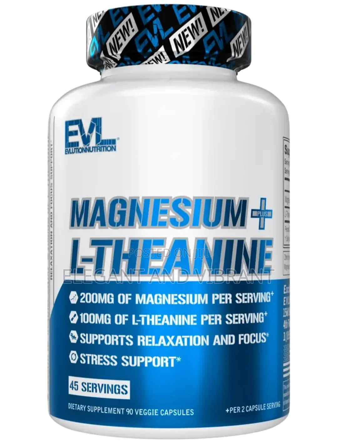 Magnesium + L Theanine - Supports Relaxation Focus-Mind Body Calming