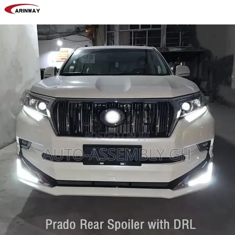 Land Cruiser Prado Front Bumper Spoiler With LED 2018,2019,2020-2023