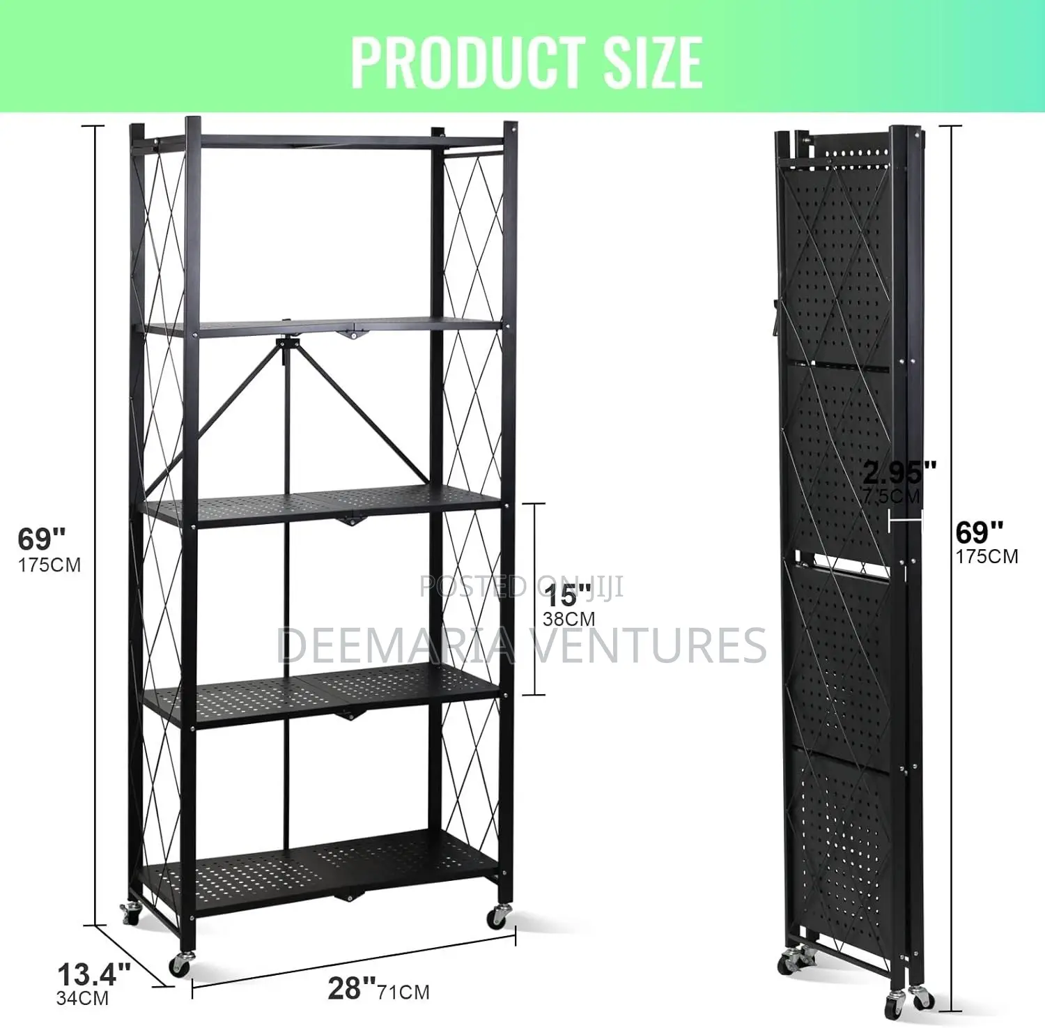 Modern Easy to Assemble Metal Storage Rack(shelf) 5 Tier